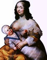 a nurse with Louis XIV as baby
